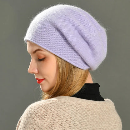 Premium Cashmere Slouchy Beanie for Women – Cozy & Chic