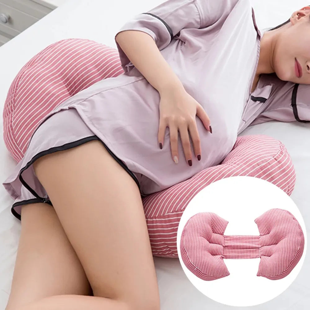 Comfortable U Shaped Pregnancy Pillow - Bamboo Fiber & Cotton Support