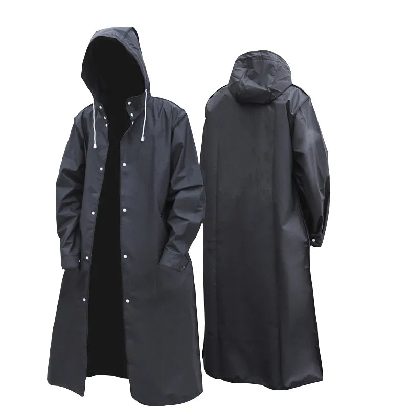 Fashionable Waterproof Hooded Raincoat for Hiking & Travel