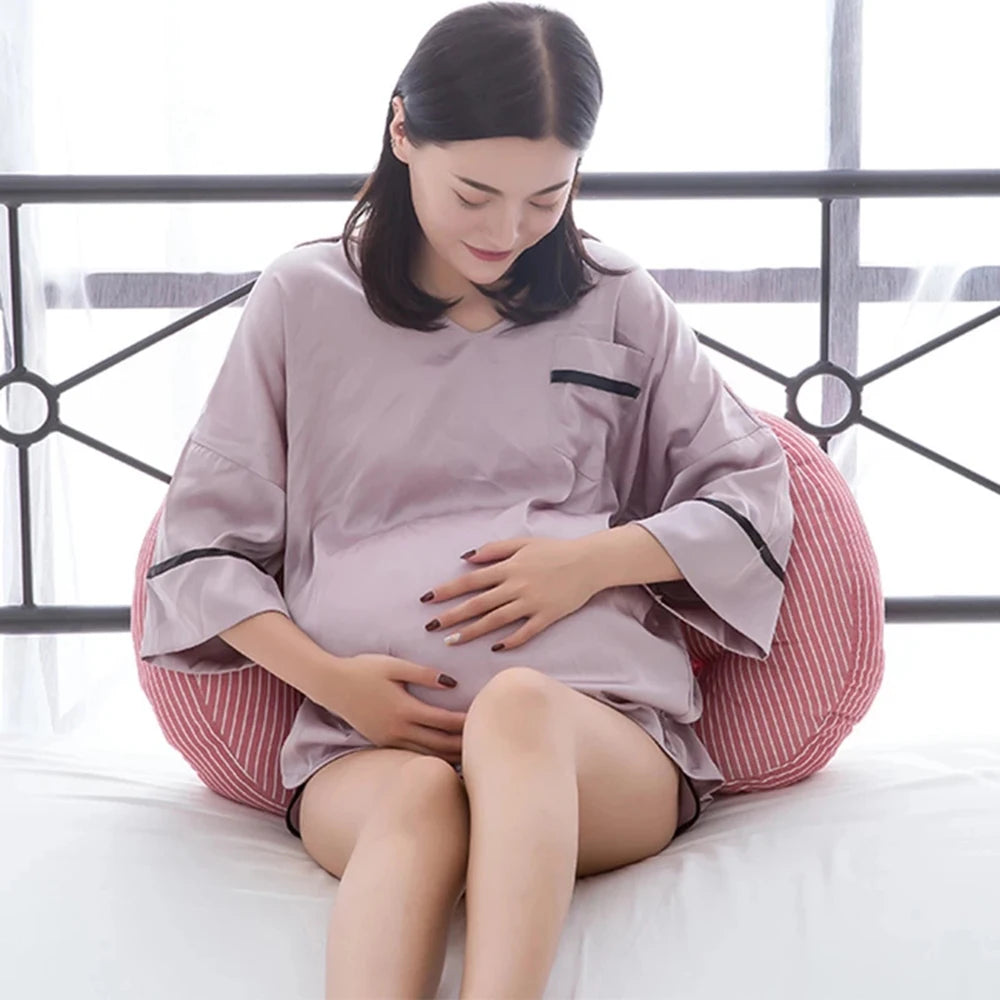 Comfortable U Shaped Pregnancy Pillow - Bamboo Fiber & Cotton Support
