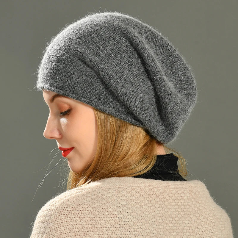 Premium Cashmere Slouchy Beanie for Women – Cozy & Chic