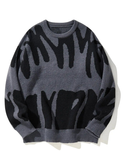 Trendy Irregular Jacquard Men's Sweater