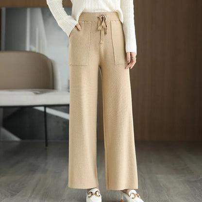 Merino Wool High-Waist Pants