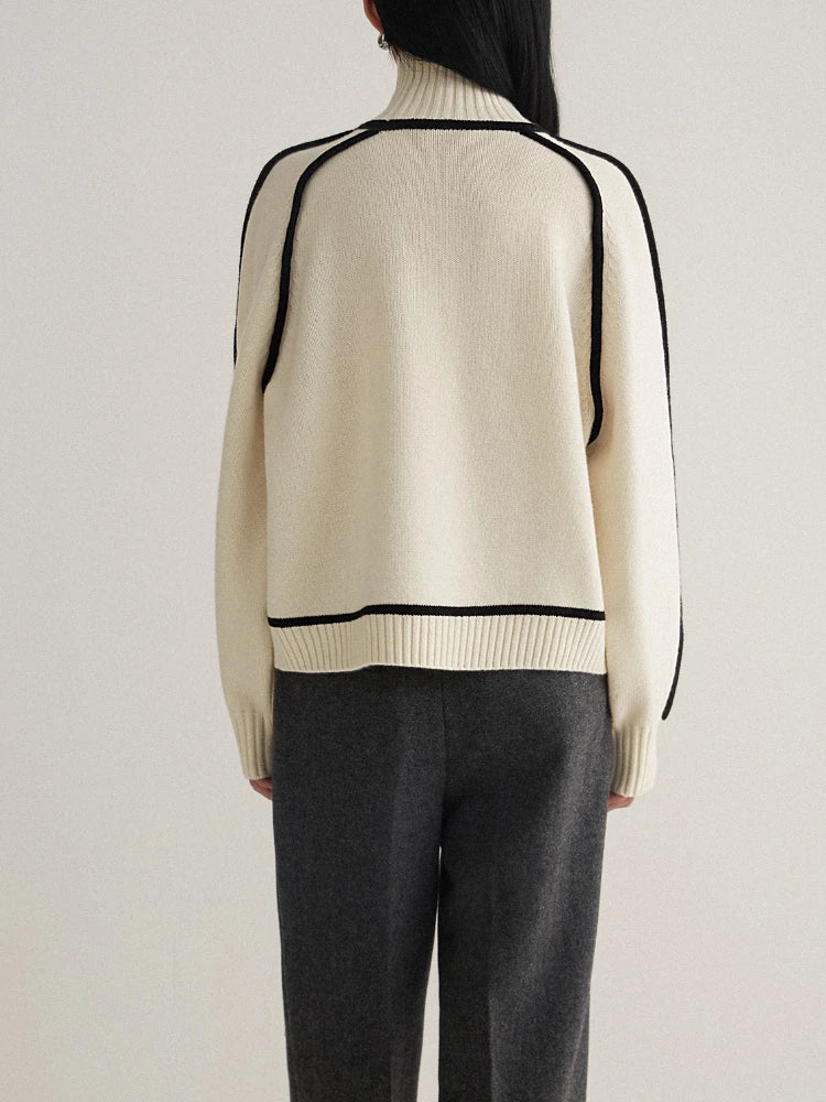 Casual Meets Office Chic in This Knitted Hoodie