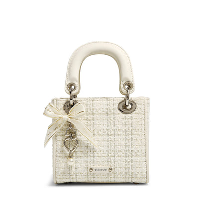 Chic Argyle Jacquard Handbag