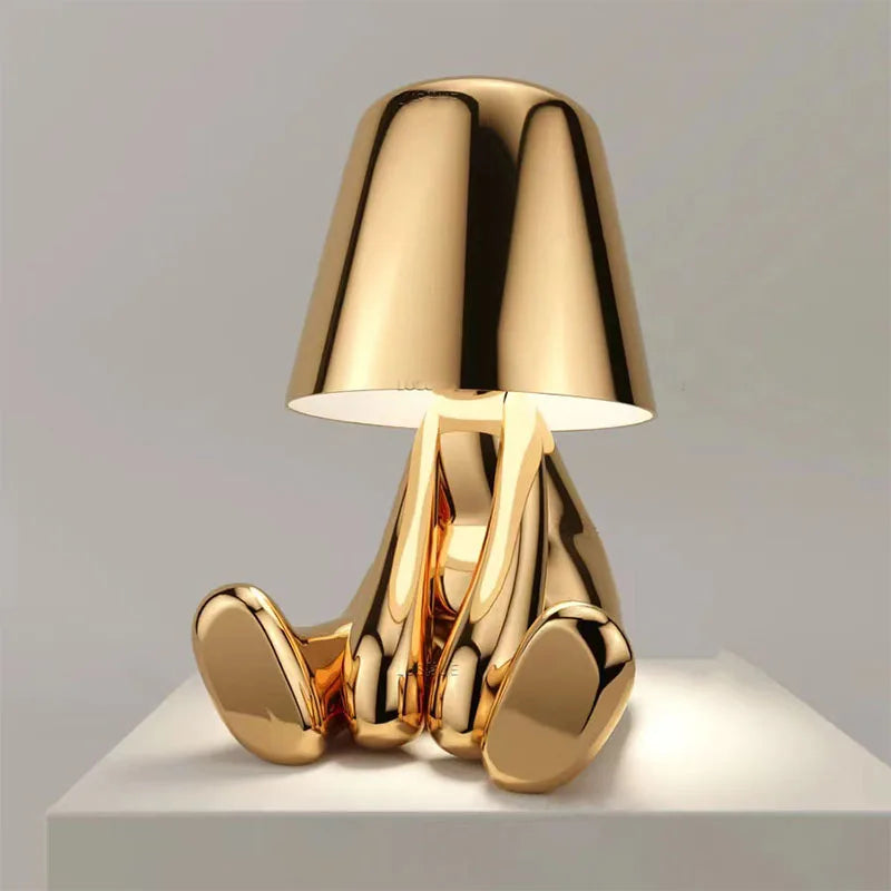 Little Golden Thinker Lamp – Chic Night Light