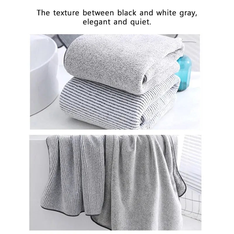 Luxurious Thickened Microfiber Bath Towels for Home & Gym