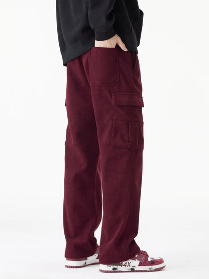 Multi-Pocket Winter Corduroy Pants