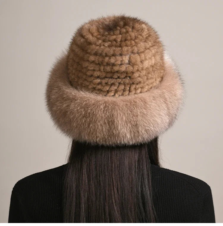 Luxurious Mink Fur Knit Beanie