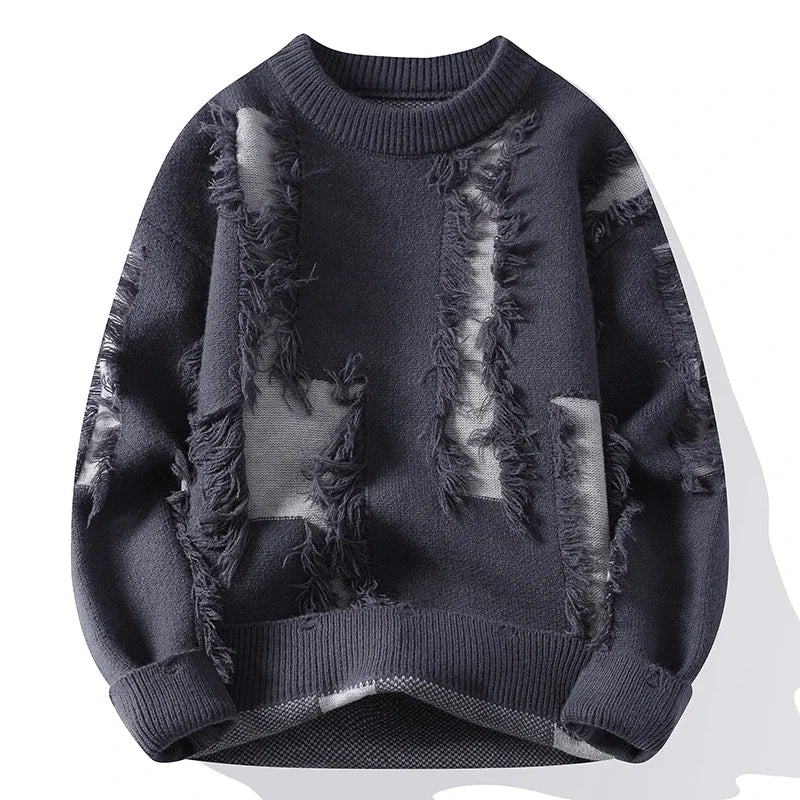 Bold Crew Neck Fashion Pullover