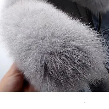 Cozy Faux Fur Women's Denim Jacket