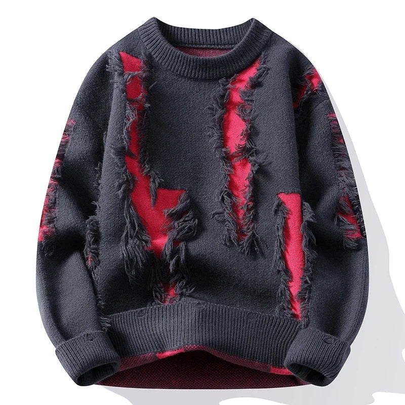 Bold Crew Neck Fashion Pullover