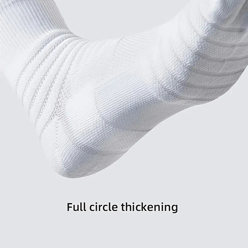Moisture-Wicking Socks - 3 Pairs, High Elastic Tube Socks