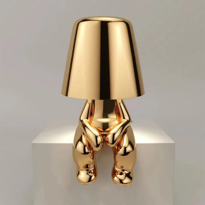 Little Golden Thinker Lamp – Chic Night Light