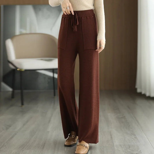 Merino Wool High-Waist Pants