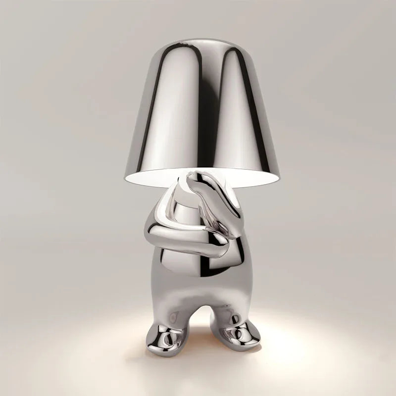 Little Golden Thinker Lamp – Chic Night Light