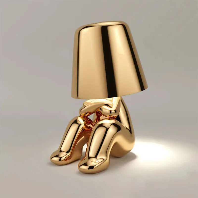 Little Golden Thinker Lamp – Chic Night Light