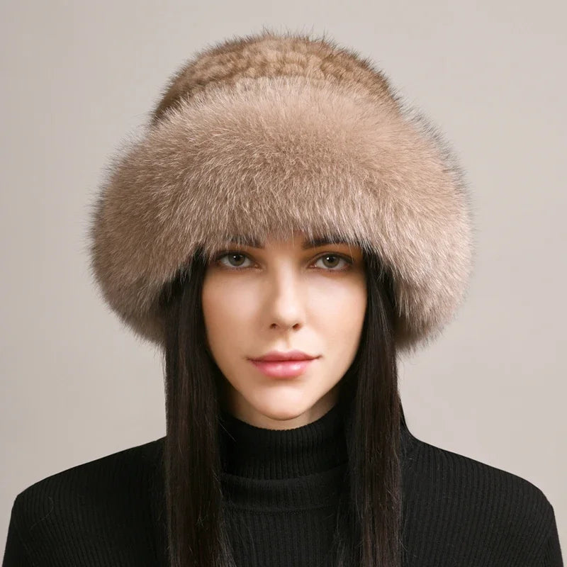 Luxurious Mink Fur Knit Beanie