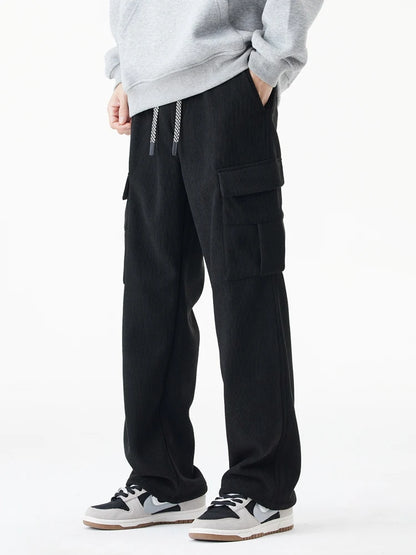 Multi-Pocket Winter Corduroy Pants