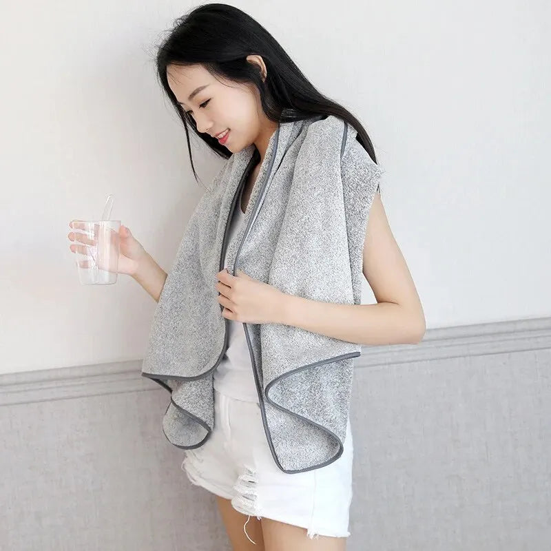 Luxurious Thickened Microfiber Bath Towels for Home & Gym