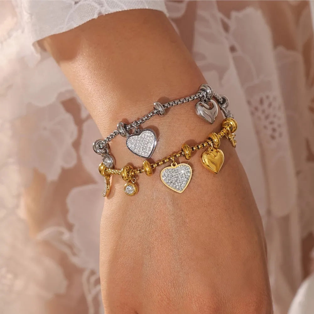 Luxury Charm Bracelet with Gold Finish