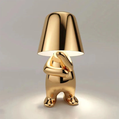 Little Golden Thinker Lamp – Chic Night Light