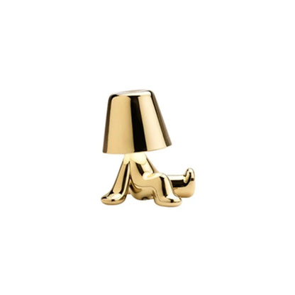 Little Golden Thinker Lamp – Chic Night Light