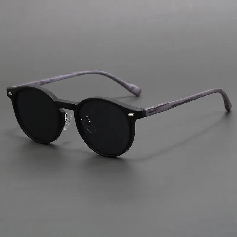 FrostedFrameRoundSunglasses