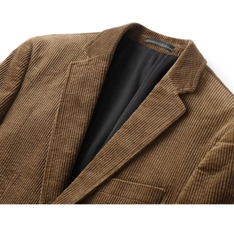 Retro Corduroy Blazer for Men - Stylish Comfort