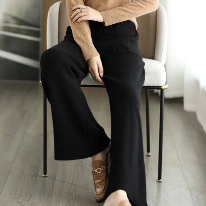 Merino Wool High-Waist Pants