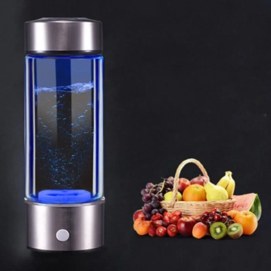 Rechargeable Hydrogen Rich Water Bottle Ionizer - Alkaline, Portable, 430ml